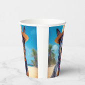 Australisch vee op het strand, hondenliefhebbers z papieren bekers (Rechts)