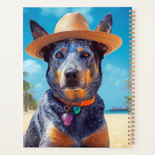 Australisch vee op het strand, hondenliefhebbers z planner (Achterkant)