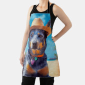 Australisch vee op het strand, hondenliefhebbers z schort (Insitu)