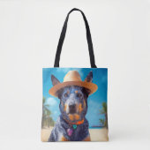 Australisch vee op het strand, hondenliefhebbers z tote bag (Voorkant)