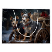 Australisch vee Sneeuwslee Kerstdecoratie Groot Cadeauzakje (Achterkant)