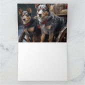 Australisch vee Sneeuwslee Kerstdecoratie Kaart (Binnen)