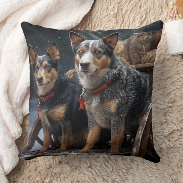 Australisch vee Sneeuwslee Kerstdecoratie Kussen (Deken)