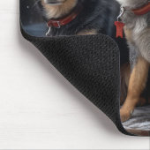 Australisch vee Sneeuwslee Kerstdecoratie Muismat (Hoek)