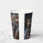 Australisch vee Sneeuwslee Kerstdecoratie Papieren Bekers (Rechts)