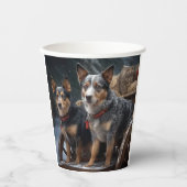 Australisch vee Sneeuwslee Kerstdecoratie Papieren Bekers (Voorkant)