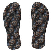 Australisch vee Sneeuwslee Kerstdecoratie Teenslippers (Voetbed)