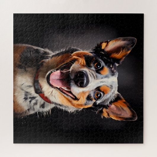 Australisch Veehond Realisme Kunst Portret Legpuzzel (Horizontaal)