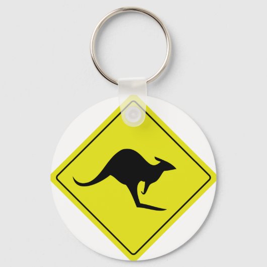 australisch verkeersbord kangaroo australië sleutelhanger (Voorkant)