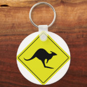australisch verkeersbord kangaroo australië sleutelhanger (Voorkant)