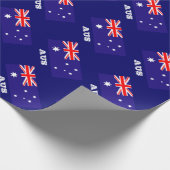 Australisch verpakkingspapier onder de vlag cadeaupapier (Hoek)