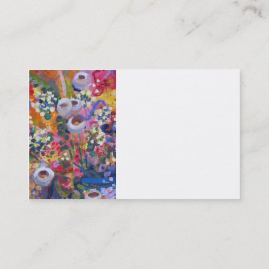 Australisch visitekaartje voor natuurbloemen (Achterkant)