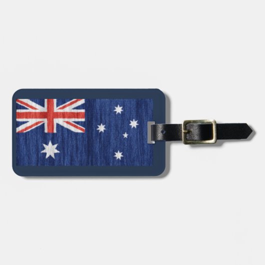 australisch vlagontwerp Thunder_Cove blue Bagagelabel (Voorkant horizontaal)