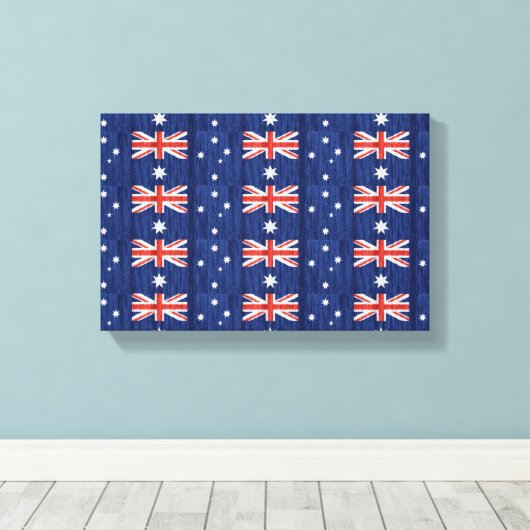 australisch vlagontwerp Thunder_Cove blue Canvas Afdruk (Insitu (Houten vloer))