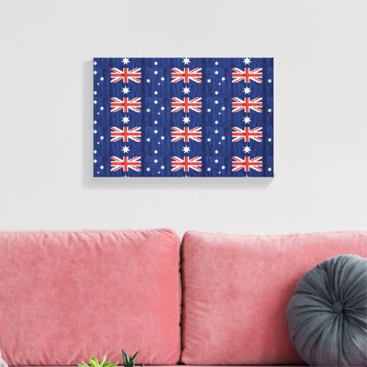 australisch vlagontwerp Thunder_Cove blue Canvas Afdruk (Insitu (Woonkamer))