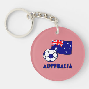 Australisch Voetbal en vlag 2 Sleutelhanger