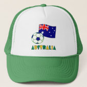 Australisch Voetbal en vlag Trucker Pet (Voorkant)