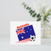 Australisch voetbalteam briefkaart (Staand voorkant)