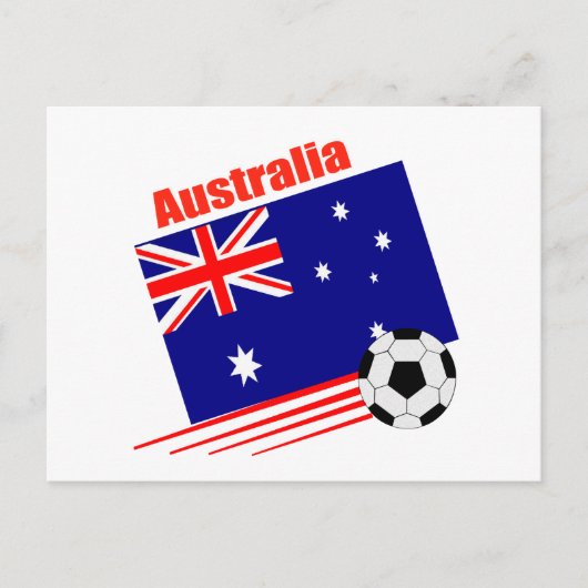 Australisch voetbalteam briefkaart (Voorkant)