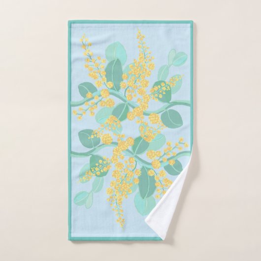 Australisch Wattle bloesems green en goud Bad Handdoek (Handdoek)