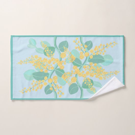 Australisch Wattle bloesems green en goud Bad Handdoek (Handdoek)