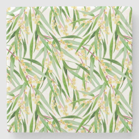 Australisch Wattle Pattern Stenen Onderzetter (Voorkant)