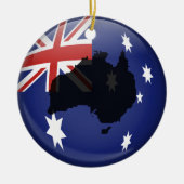 Australisch Wereldbol Keramisch Ornament (Voorkant)