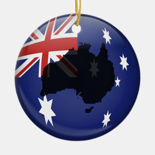 Australisch Wereldbol Keramisch Ornament (Voorkant)