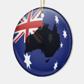 Australisch Wereldbol Keramisch Ornament (Links)