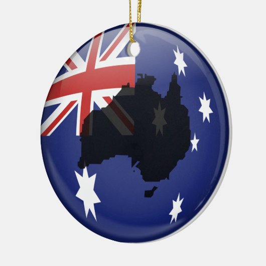 Australisch Wereldbol Keramisch Ornament (Links)