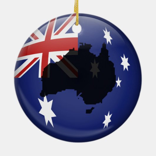 Australisch Wereldbol Keramisch Ornament (Achterkant)
