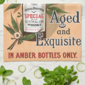 Australisch Whisky Adverteren Poster Theedoek (Gevouwen)