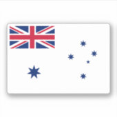 Australisch wit vaandel sticker (Voorkant)