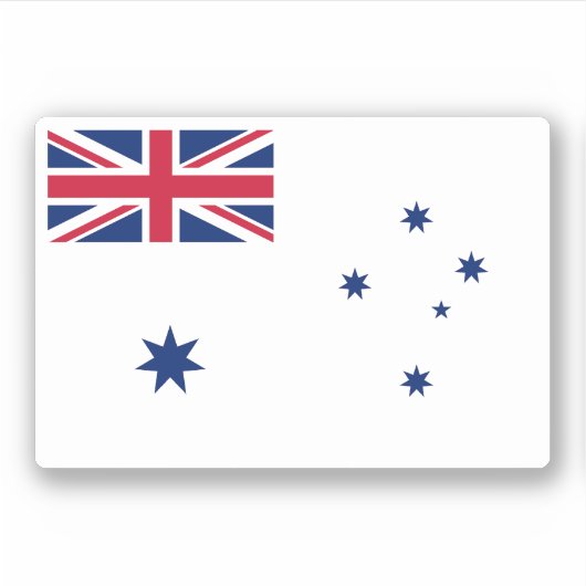 Australisch wit vaandel sticker (Voorkant)