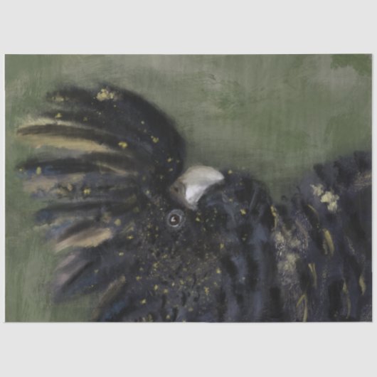 Australisch zwart-katoendeklappapier tissuepapier (Voorkant)