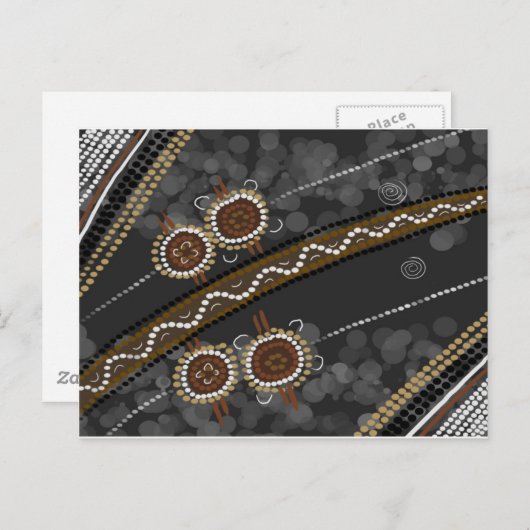 Australische aboriginal Art - Lost Tribes Briefkaart (Voorkant / Achterkant)