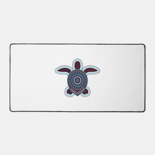 Australische Aboriginal Art Turtle Bureaumat (Voorkant)