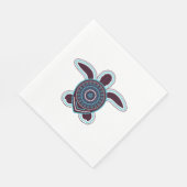 Australische Aboriginal Art Turtle Servet (Hoek)