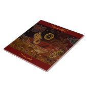 Australische Aboriginal Desert Animals 6' Art Tege Tegeltje (Zijkant)