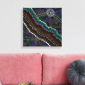 Australische Aboriginal Design Print (Insitu (Woonkamer))
