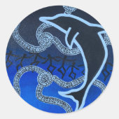 Australische Aboriginal Dolphin sticker (Voorkant)