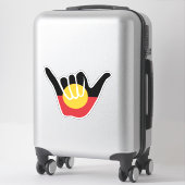 Australische Aboriginal Flag Shaka teken hangen lo Sticker (Koffer)