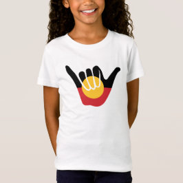 Australische Aboriginal Flag Shaka teken hangen lo T-shirt