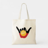 Australische Aboriginal Flag Shaka teken Tote Bag (Achterkant)