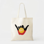 Australische Aboriginal Flag Shaka teken Tote Bag (Voorkant)