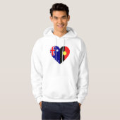 Australische Aboriginal-hartenvlaggen Hoodie (Voorkant volledig)