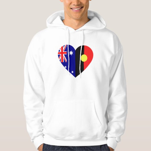 Australische Aboriginal-hartenvlaggen Hoodie (Voorkant)