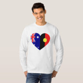 Australische Aboriginal-hartenvlaggen T-shirt (Voorkant volledig)