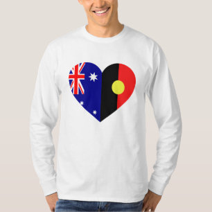 Australische Aboriginal-hartenvlaggen T-shirt
