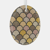 Australische Aboriginal: Kleurrijke gestippelde Vi Glas Ornament (Voorkant Rechts)